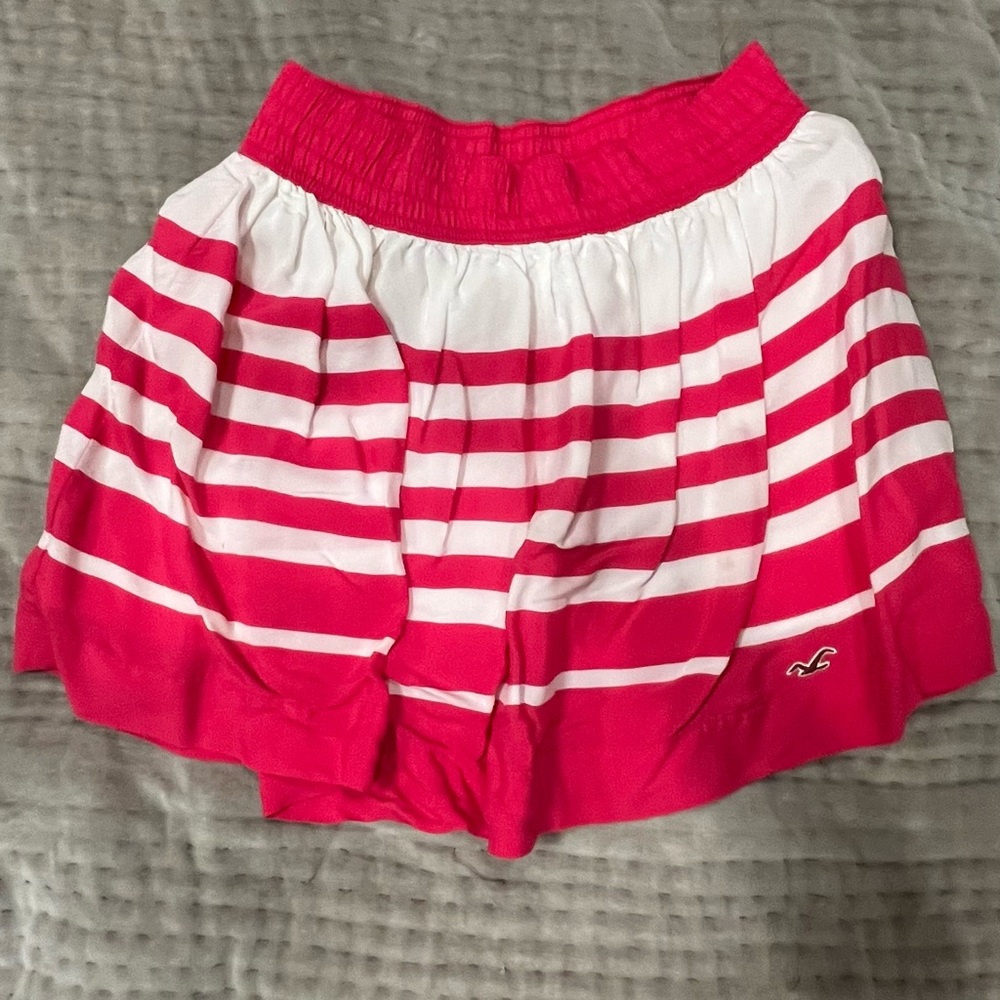 Vintage Hollister 2000s Red White Stripped Mini Skirt